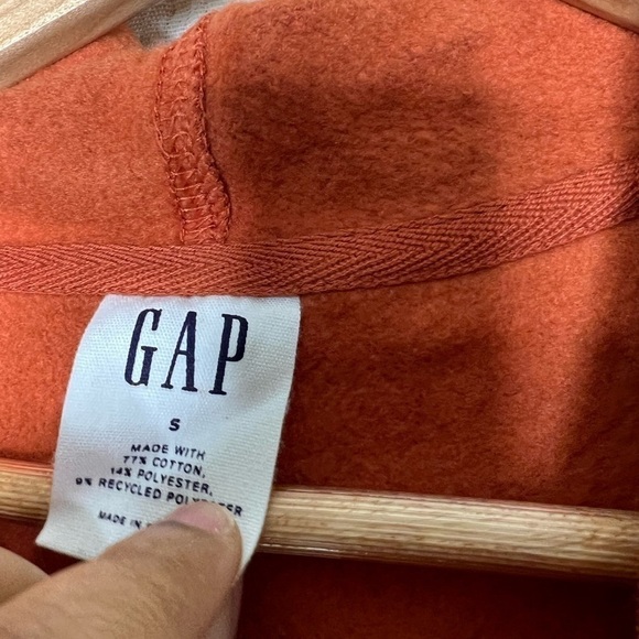 Gap Logo Zip Hoodie in Rust Brown size S Small - Picture 6 of 6